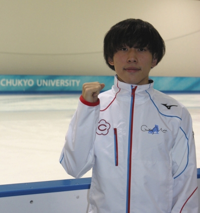 Ｗ杯メンバー入りなど今後の飛躍を目指す井上瑠汰＝愛知県豊田市の中京大アイスアリーナで（川越亮太撮影）