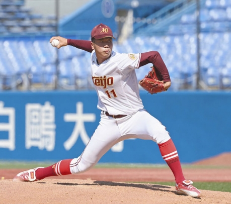 福井工大-名城大 福井工大戦に先発した名城大・松本=神宮球場で