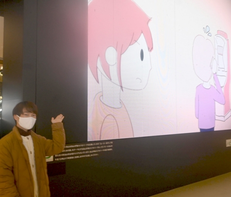 チームの一員として動画製作にあたった小松崎直さん＝白山市横江町で