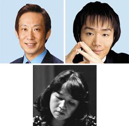 名古屋音楽大教授清水皇樹（写真左上）、同客員准教授鈴木弘尚（同右上）、愛知県立芸術大教授熊谷恵美子（同下）