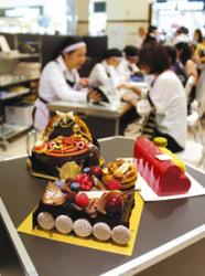 写真映えする多彩なクリスマスケーキ＝名古屋・名駅のジェイアール名古屋高島屋で