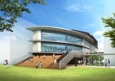 幅16mの大階段は学泉祭のステージとしても